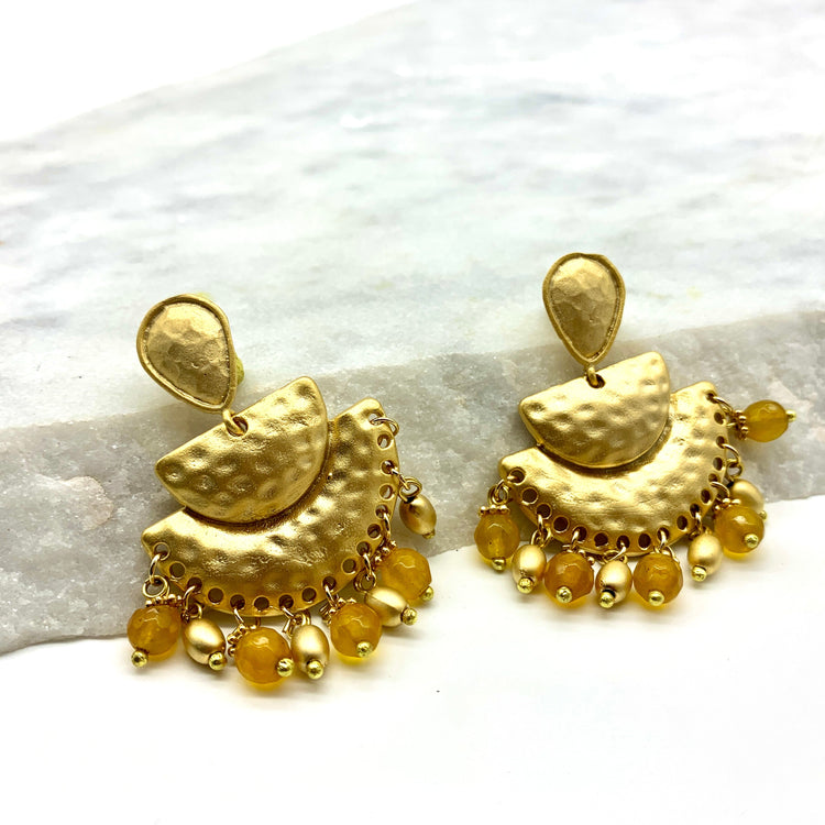 CHARM – YELLOW AGATE – EARRINGS Earrings Sue&