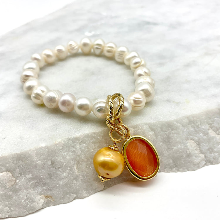 PEARL BLISS – ORANGE – BRACELET Bracelet Sue&