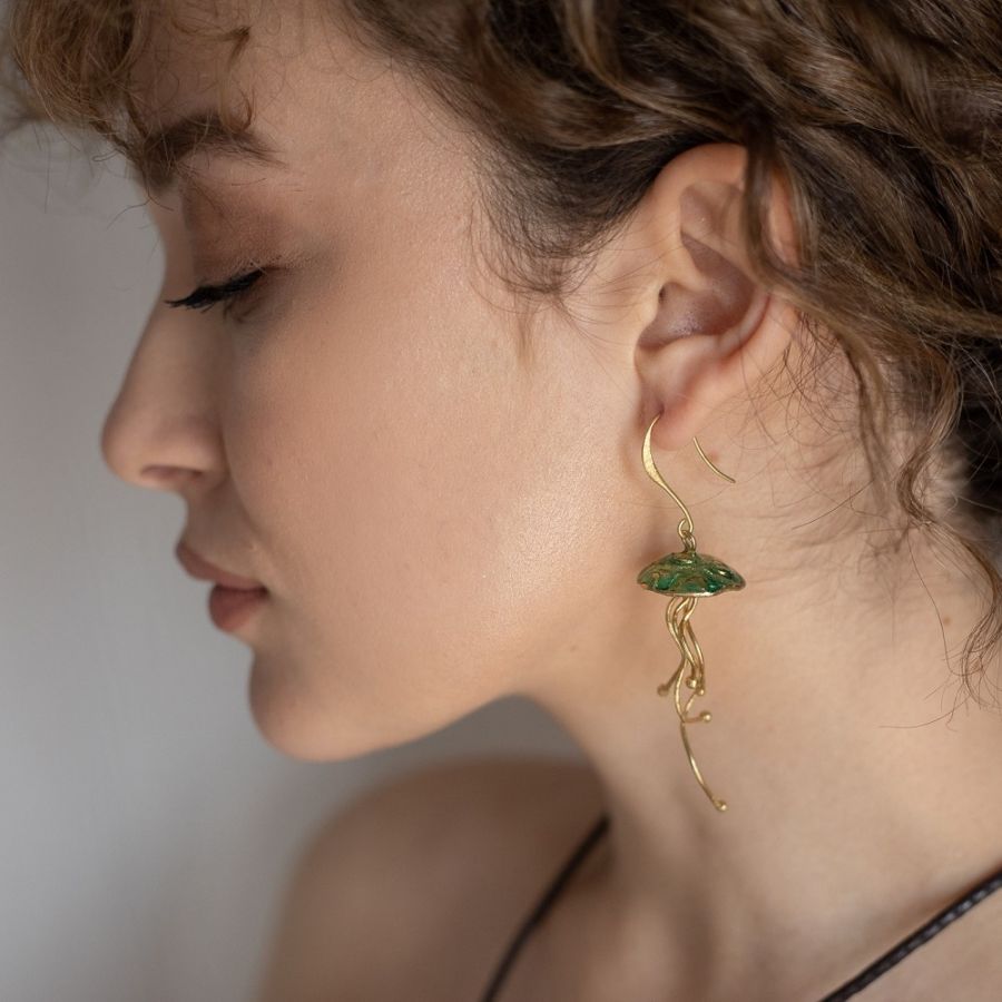 JELLYFISH – GOLD - EARRINGS Earrings Sue&