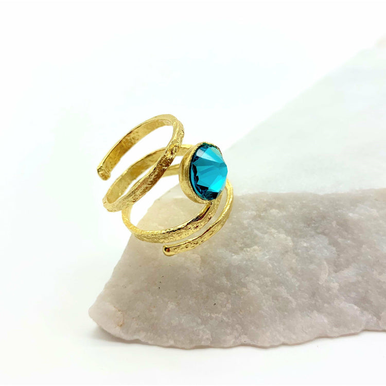 LOVE SPIRAL – AQUA – RING Ring Sue&