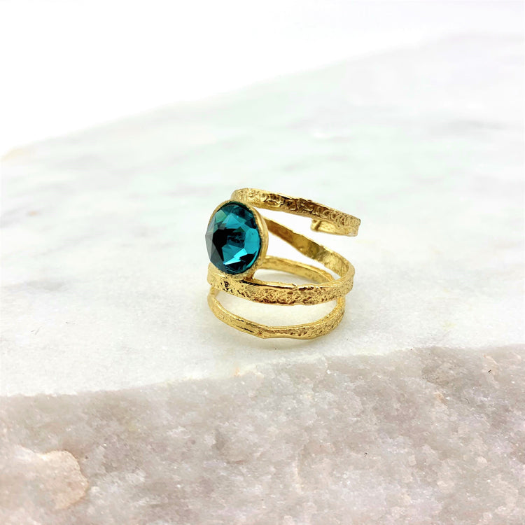 LOVE SPIRAL – AQUA – RING Ring Sue&