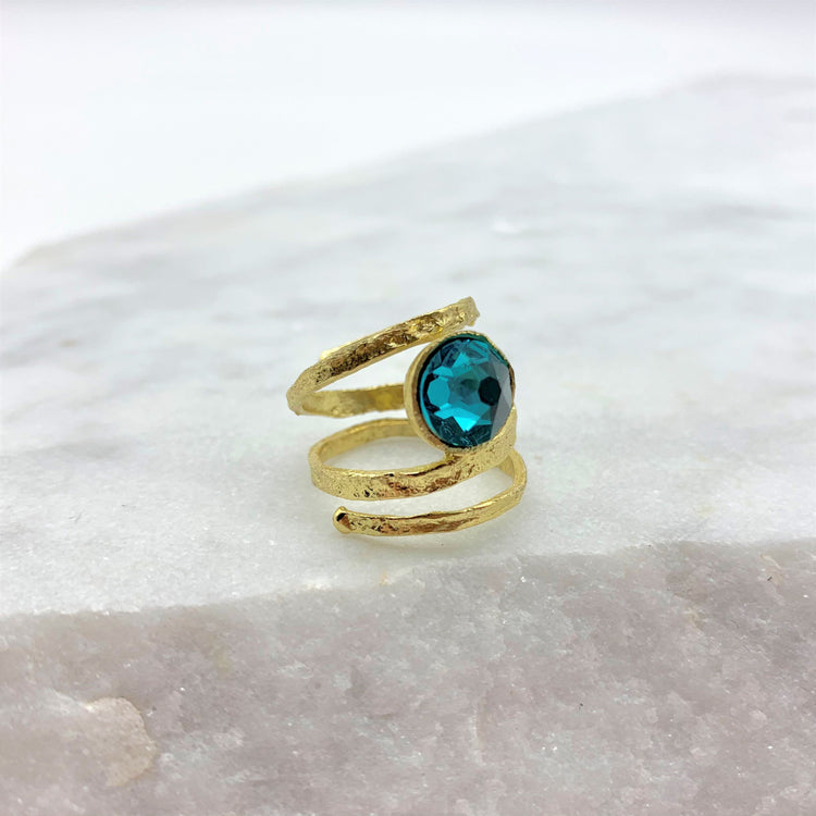 LOVE SPIRAL – AQUA – RING Ring Sue&