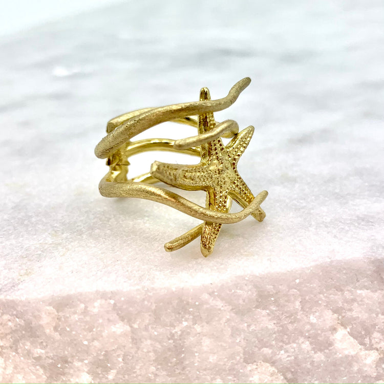 STARFISH HUG – GOLD - RING Ring Sue&