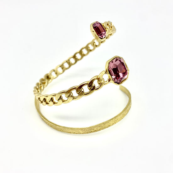 CHAIN REACTION - PINK CRYSTAL - CUFF