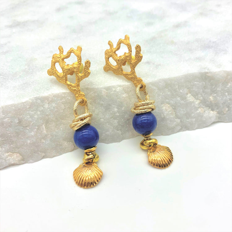 CORAL FANTASY – LAPIS - EARRINGS Earrings Sue&