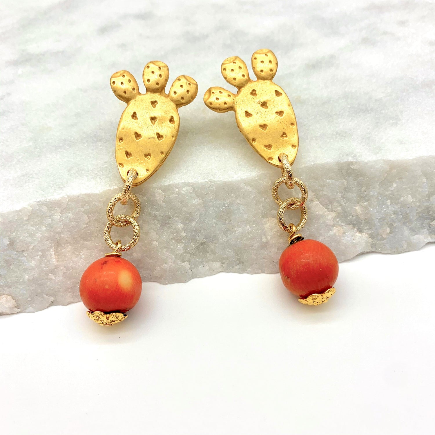PRICKLY PEAR – CORAL - EARRINGS Earrings Sue&