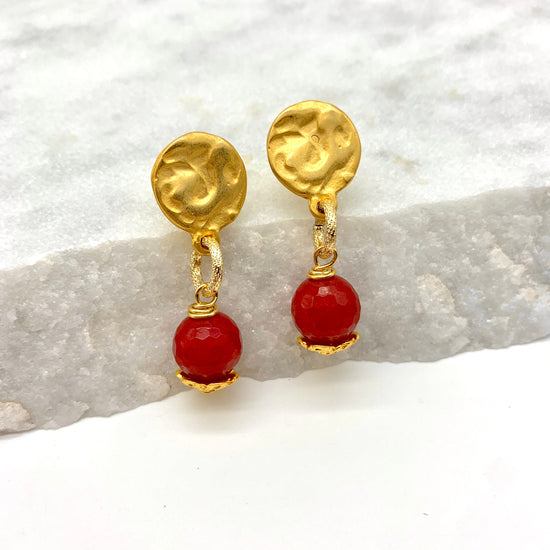 SPLASH – RED AGATE – EARRINGS Earrings Sue&