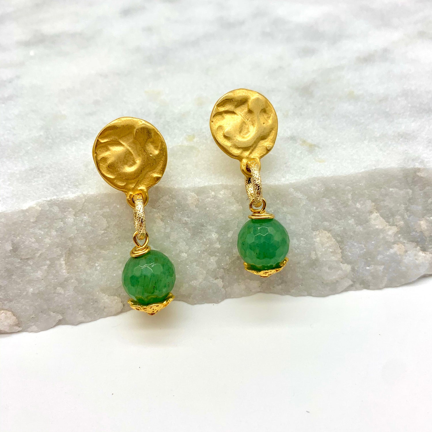 SPLASH – GREEN AGATE – EARRINGS Earrings Sue&