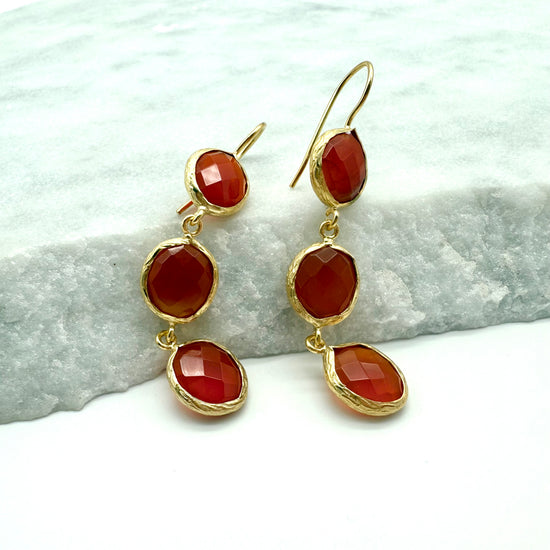 COLOUR GLAM – CARNELIAN – EARRINGS
