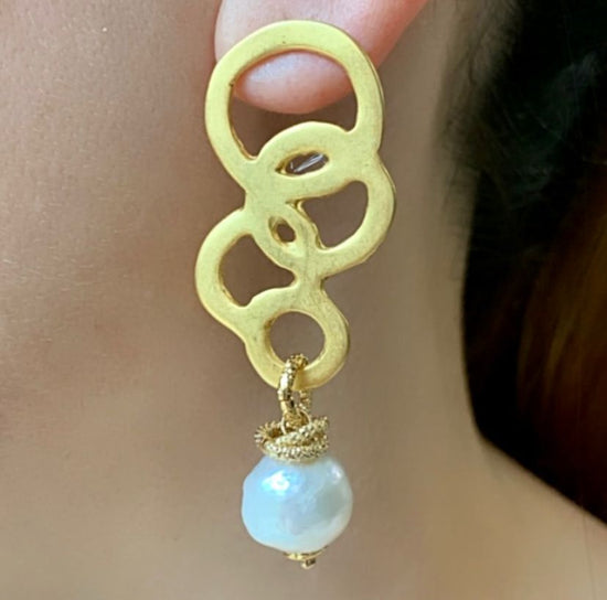 FRIENDSHIP – GOLD - PEARL – EARRINGS