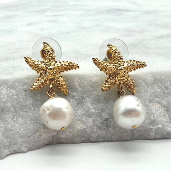 OCEAN STAR - PEARL - EARRINGS