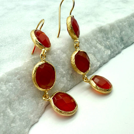 COLOUR GLAM – CARNELIAN – EARRINGS