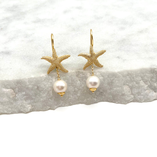 STARFISH - PEARL - EARRINGS