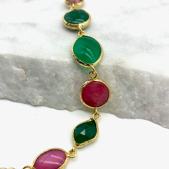 COLOUR GLAM - EMERALD AND RUBY - BRACELET
