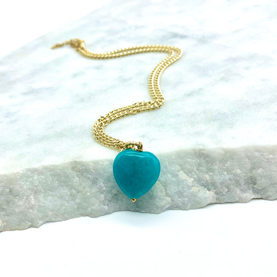 ANGEL HEART - ANGELITE - NECKLACE