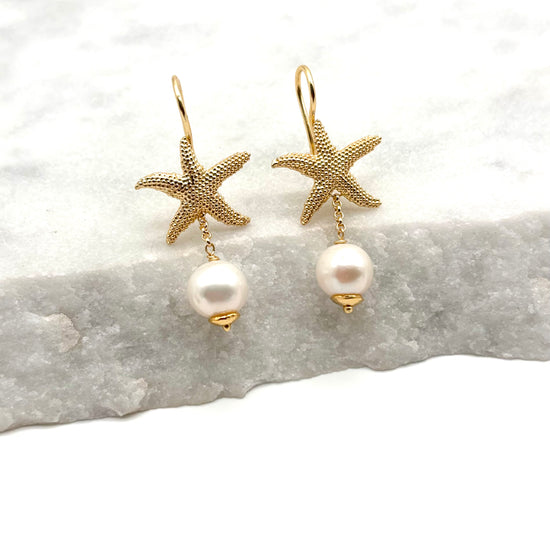 STARFISH - PEARL - EARRINGS