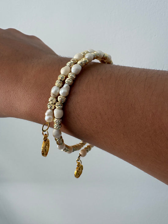 IVORY TWIST- FRESHWATER PEARL - BRACELET