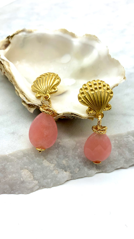 SHE SELLS SEA SHELLS – FRESHWATER PEARLS - EARRINGS