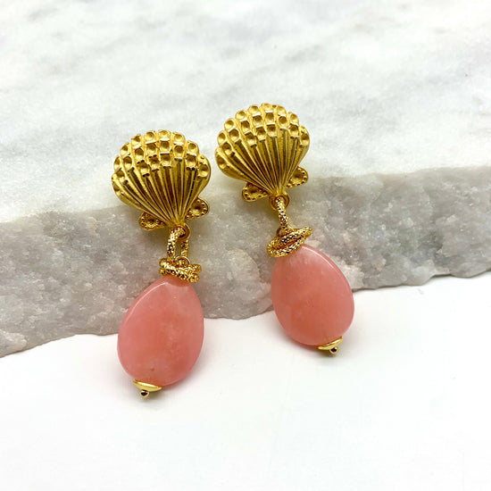 SHE SELLS SEA SHELLS – FRESHWATER PEARLS - EARRINGS