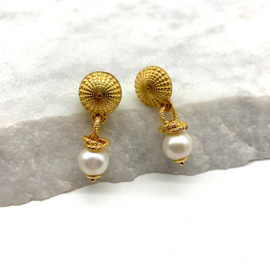 SEA URCHIN – PEARL -  EARRINGS