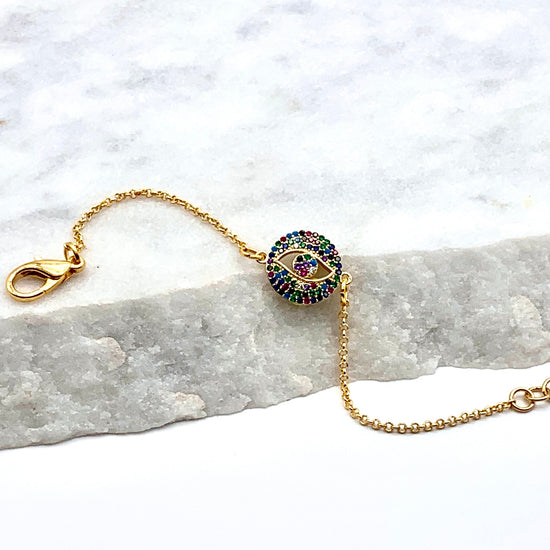 EYE OF PEACE – MULTI CRYSTAL – BRACELET Bracelet Sue&