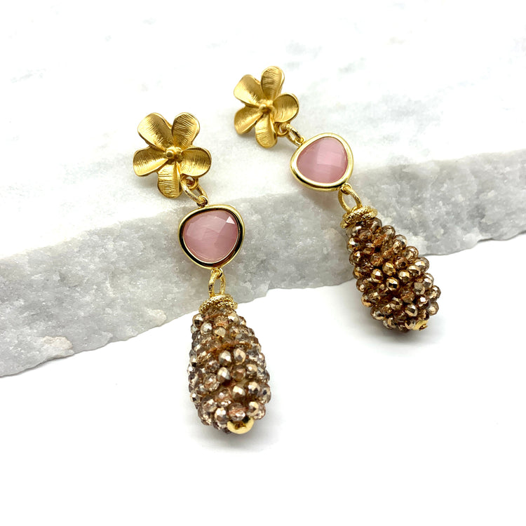 DAZZLING – GOLDEN CRYSTAL - EARRINGS Earrings Sue&