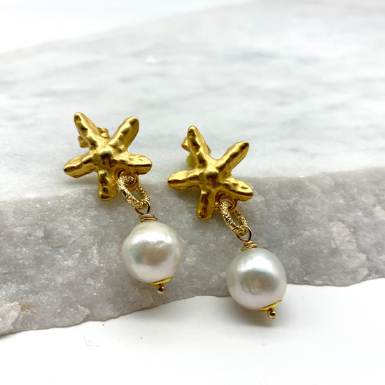 STARFISH ISLAND - PEARL - EARRINGS