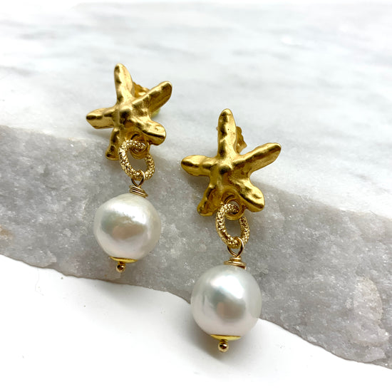 STARFISH ISLAND - PEARL - EARRINGS