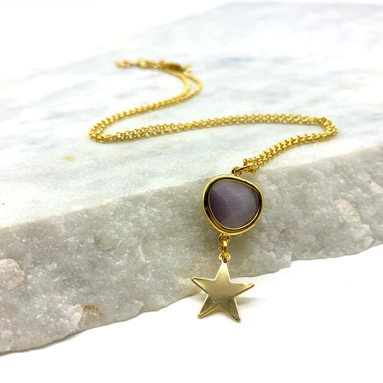 DAINTY CRESCENT MOON – RED – NECKLACE Necklace Sue&