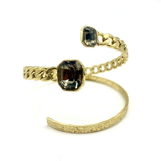 CHAIN REACTION - GREY CRYSTAL - CUFF